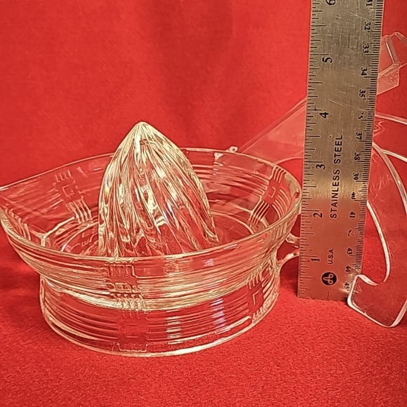 Vintage Antique Hazel Atlas Clear Depression Glass Juice Reamer Citrus Juicer - Picture 6 of 6